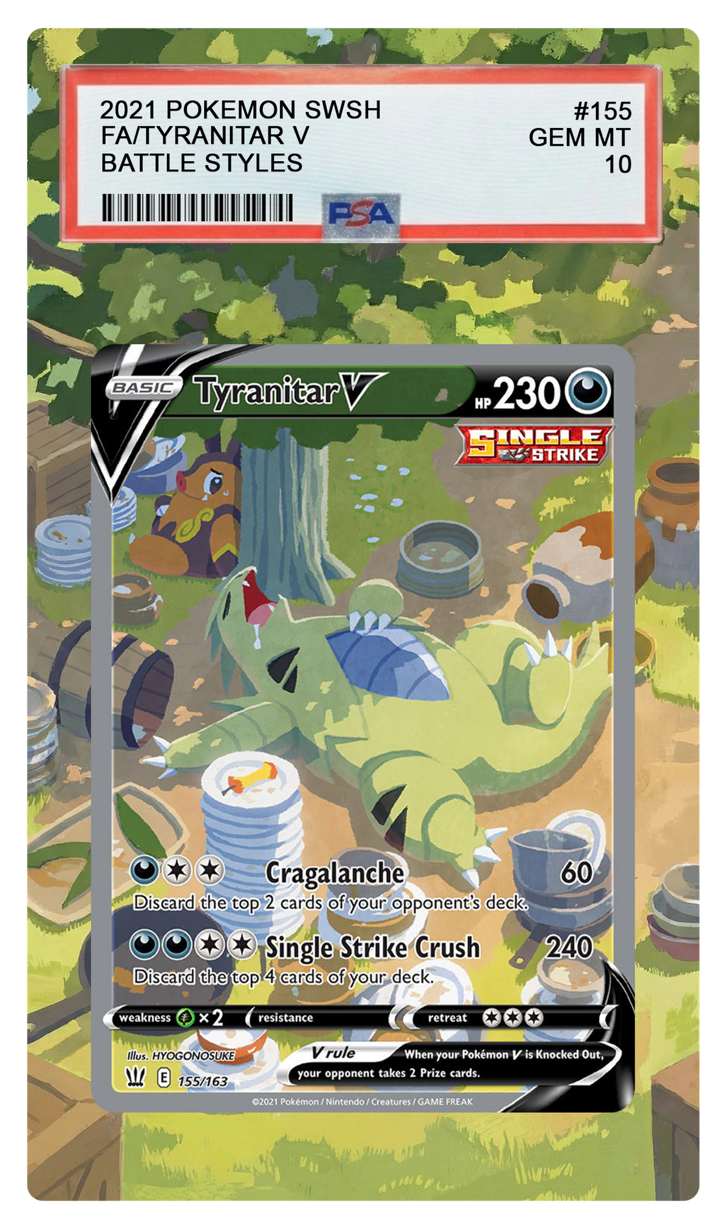 Tyranitar V - 155 BST Custom Extended Aura