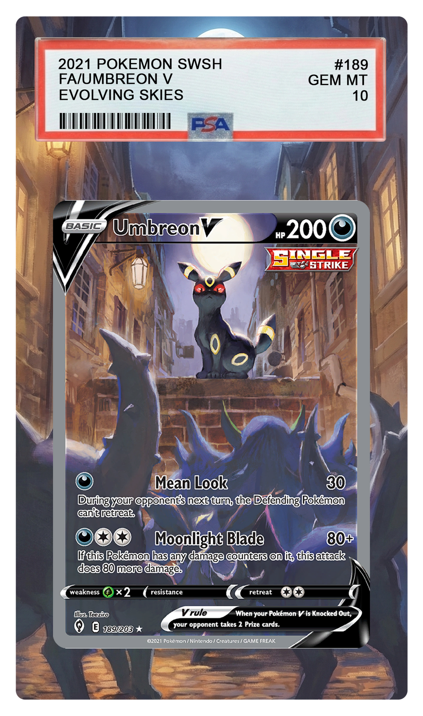 Umbreon V - 189 EVS Custom Extended Aura