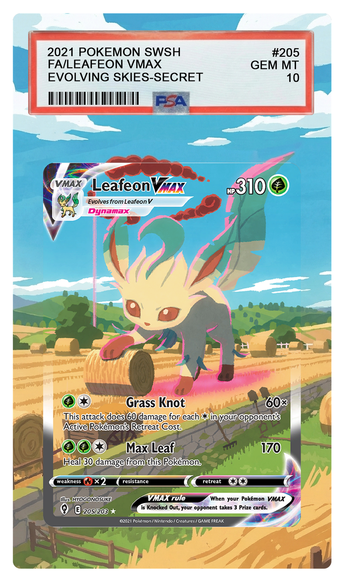 Leafeon VMAX - 205 EVS Custom Extended Aura