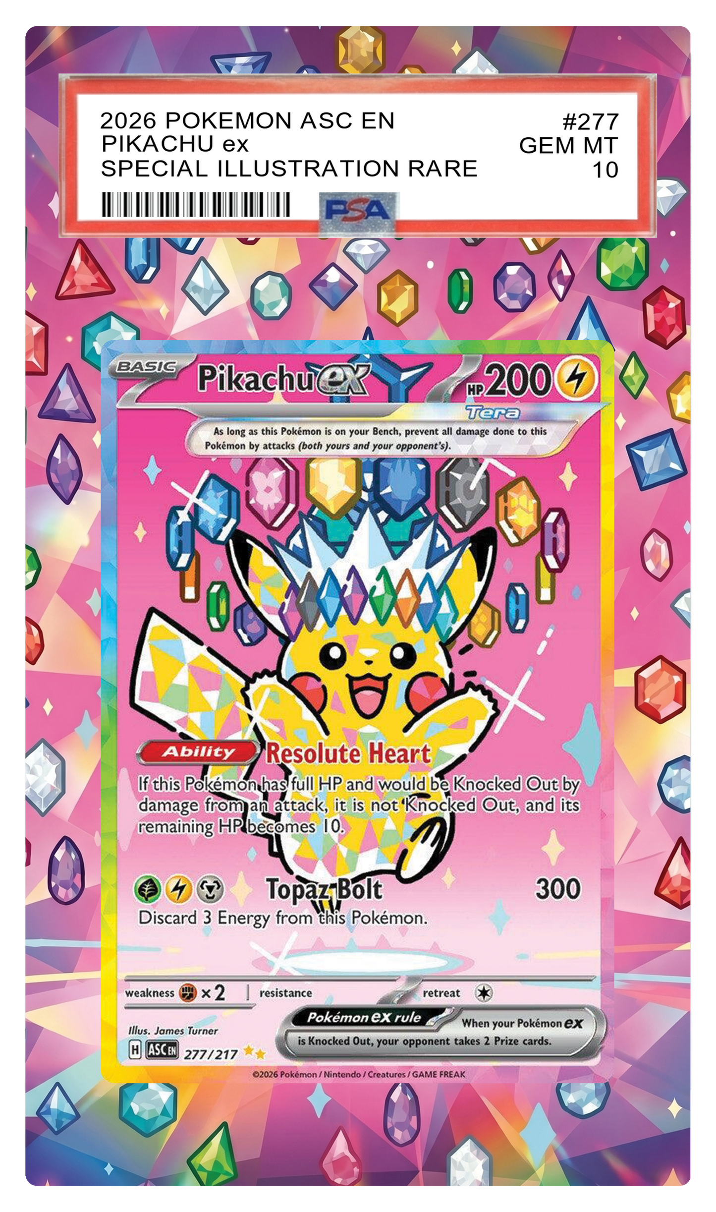 Pikachu ex - 277 ASC Custom Extended Aura
