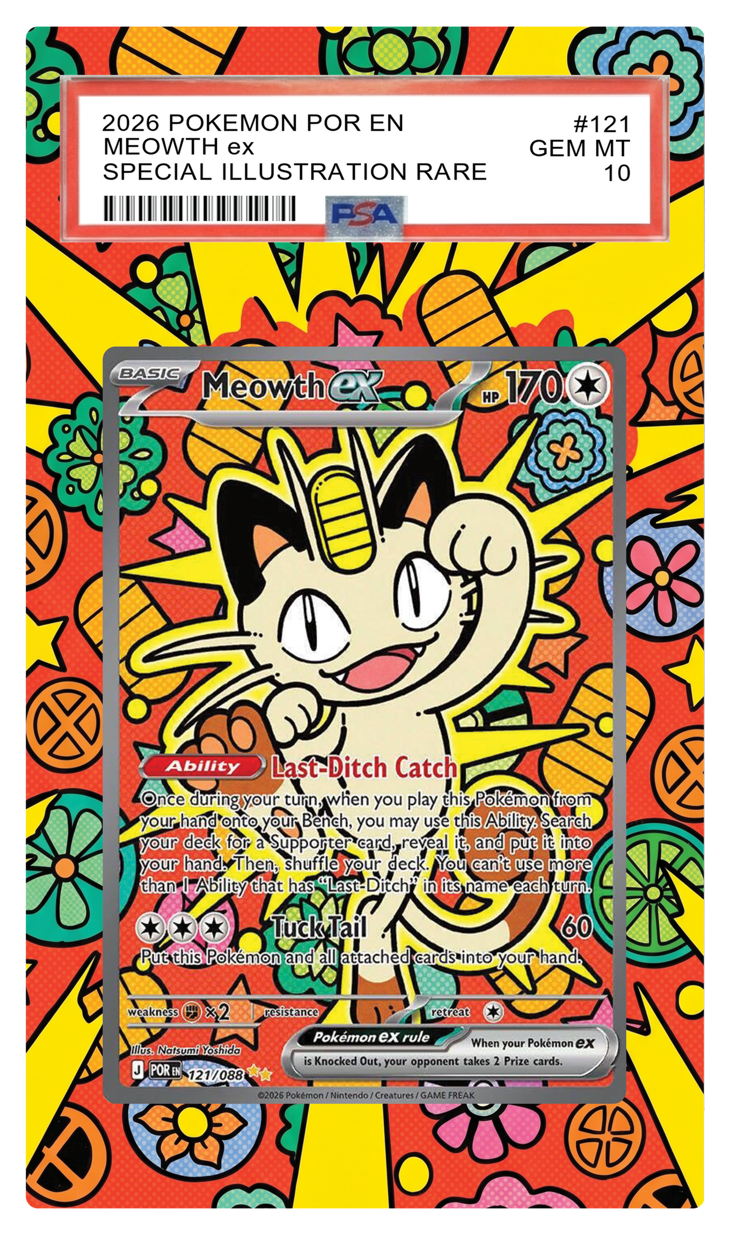 Meowth ex - 121 POR Custom Extended Aura