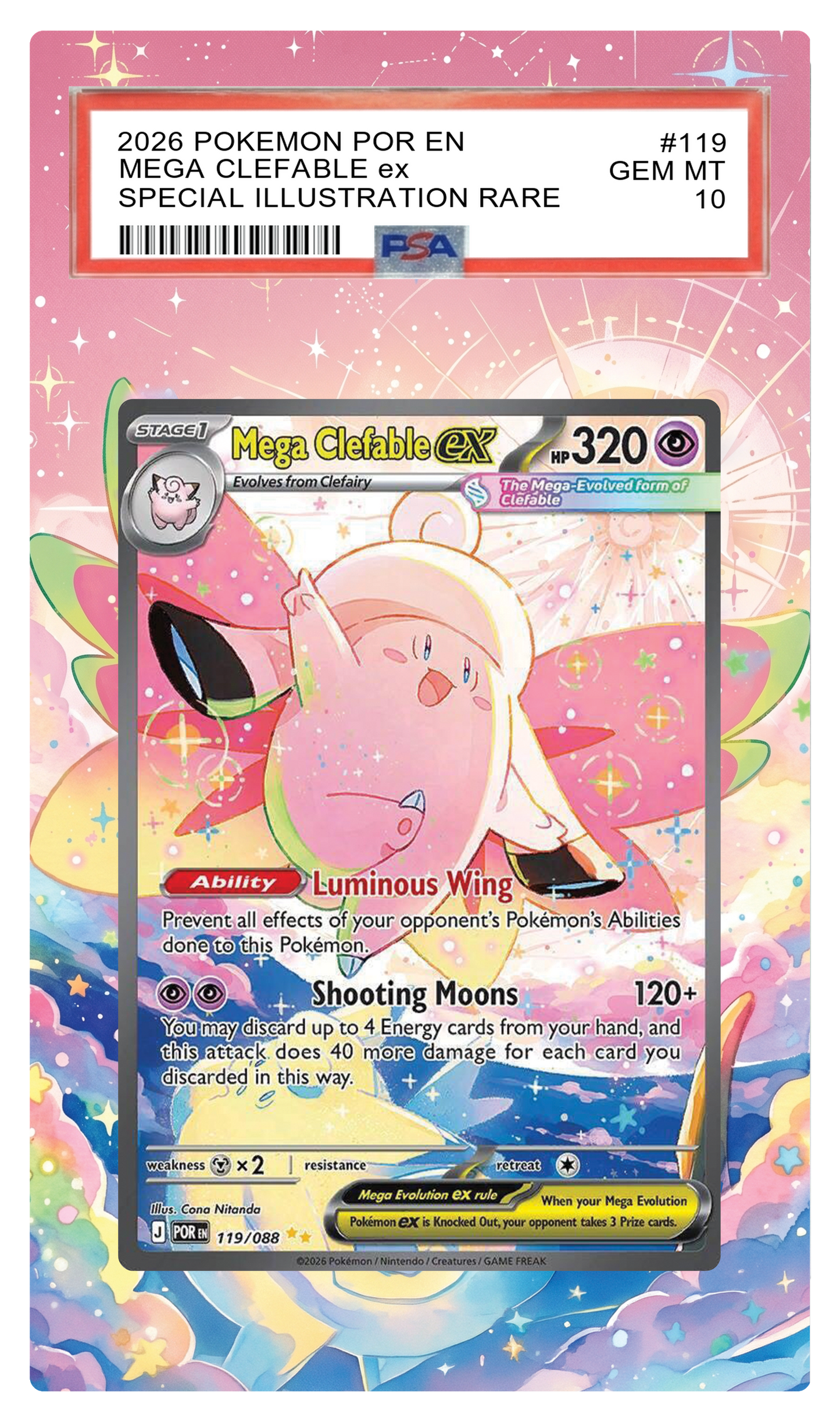 Mega Clefable ex - 119 POR Custom Extended Aura