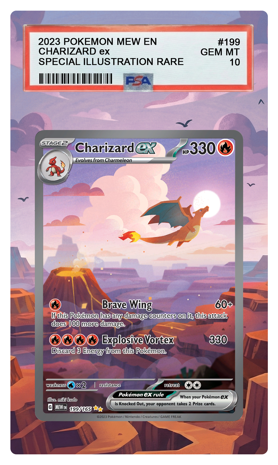 Charizard ex - 199 MEW Custom Extended Aura