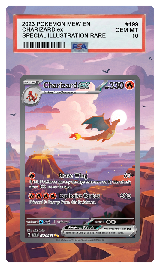 Charizard ex - 199 MEW Custom Extended Aura