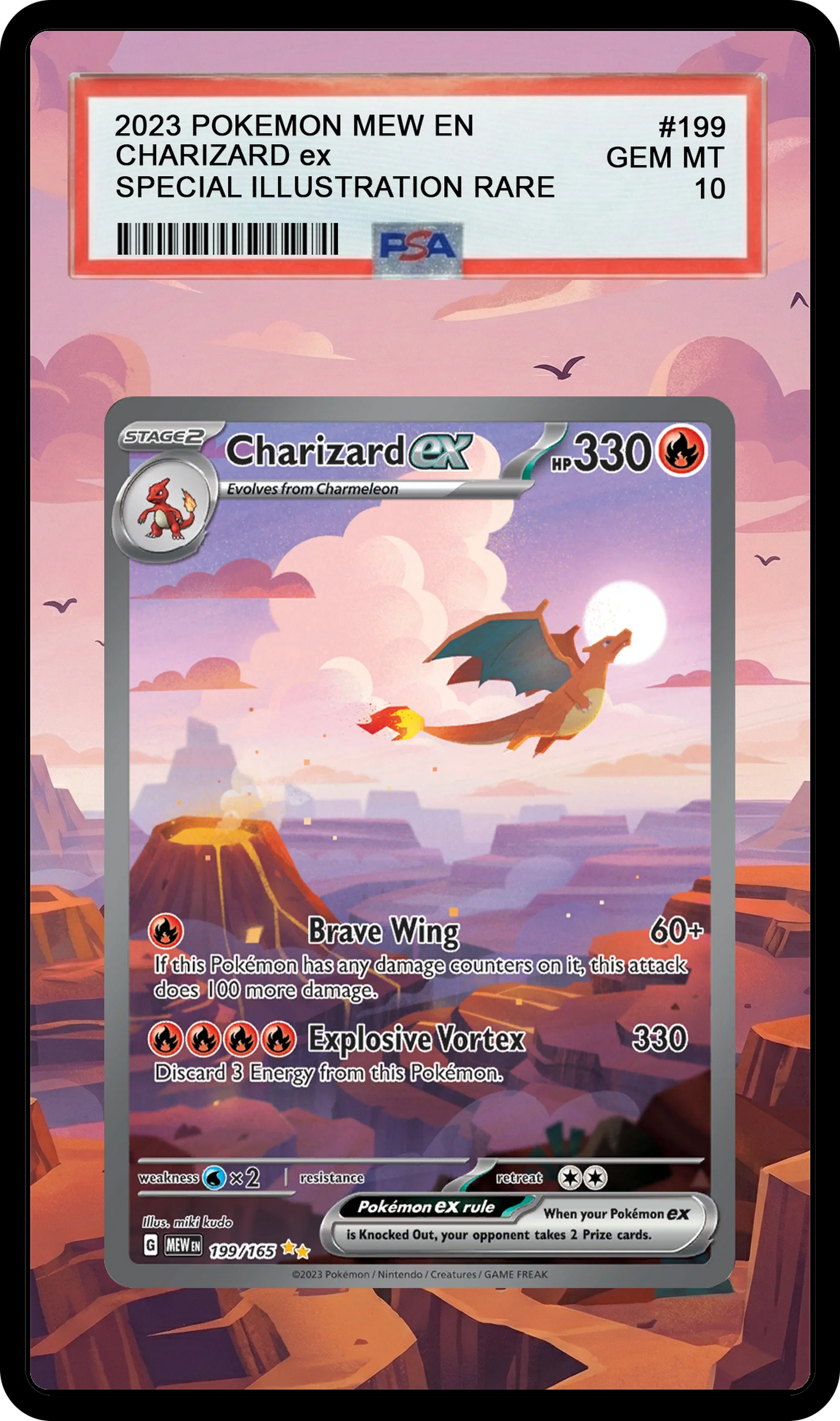 Charizard ex - 199 MEW Custom Extended Aura