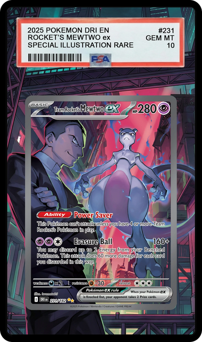 Team Rocket's Mewtwo ex - 231 DRI Custom Extended Aura
