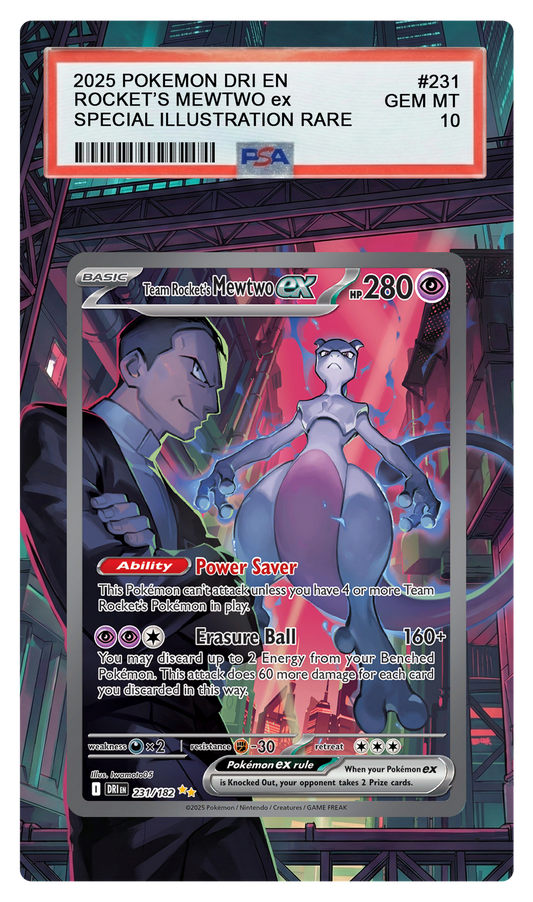 Team Rocket's Mewtwo ex - 231 DRI Custom Extended Aura