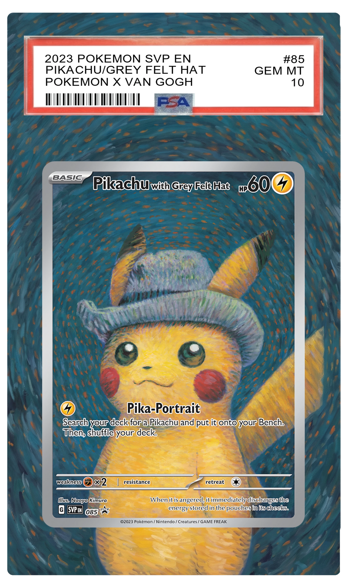 Pikachu With Grey Felt Hat - 85 SVP Custom Extended Aura