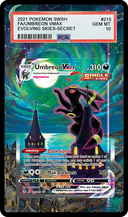 Umbreon VMAX (Single Strike) - 215 SWSH07 Custom Extended Aura