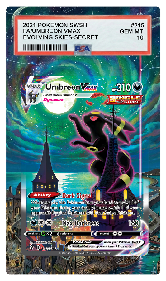 Umbreon VMAX (Single Strike) - 215 SWSH07 Custom Extended Aura