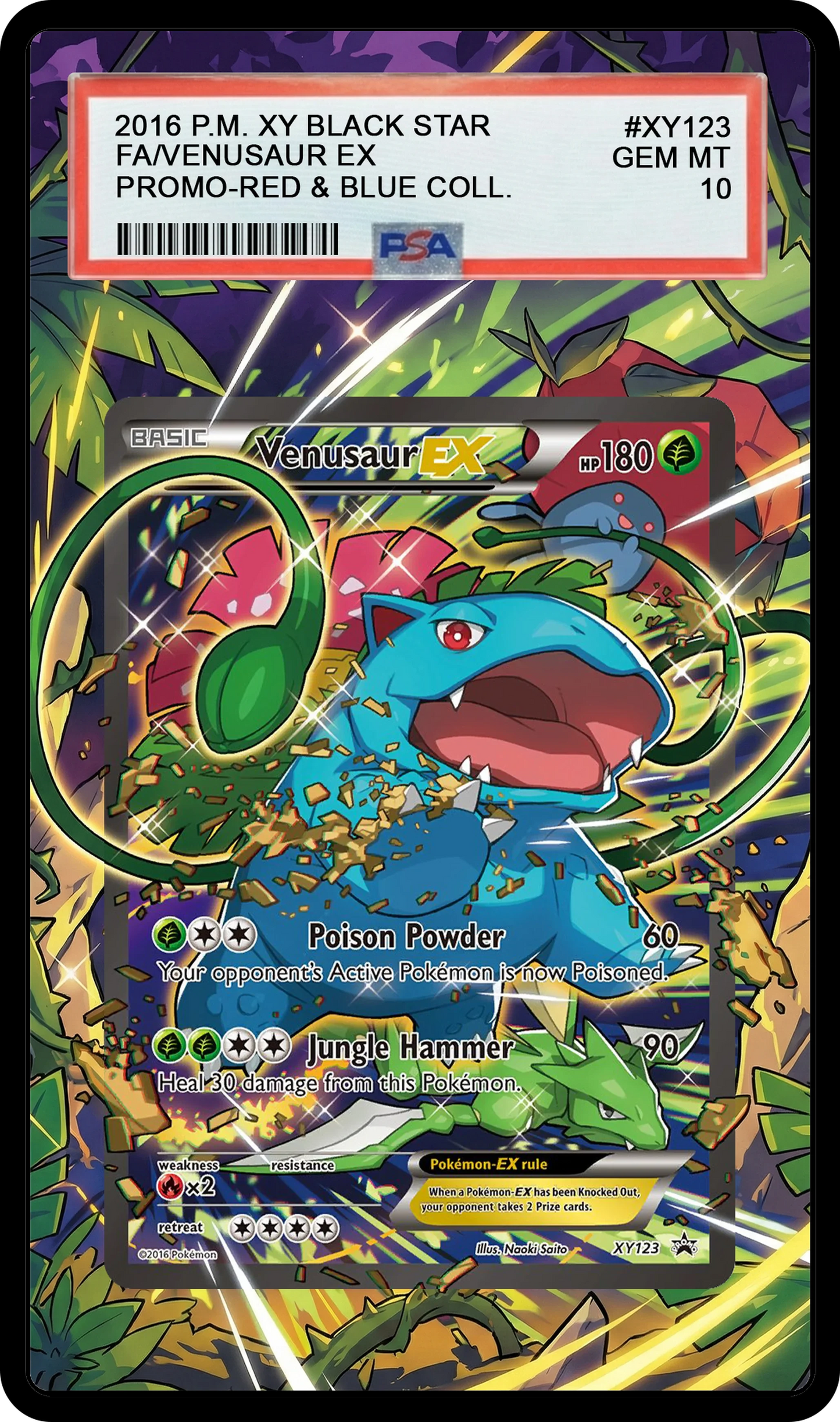 Venusaur EX - XY123 Promo Custom Extended Aura