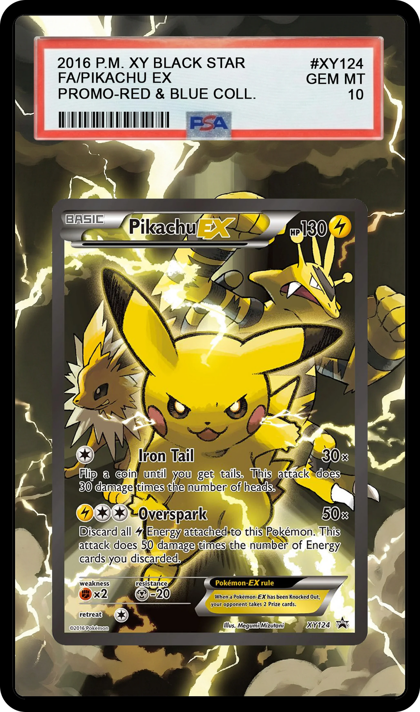 Pikachu EX - XY124 Promo Custom Extended Aura