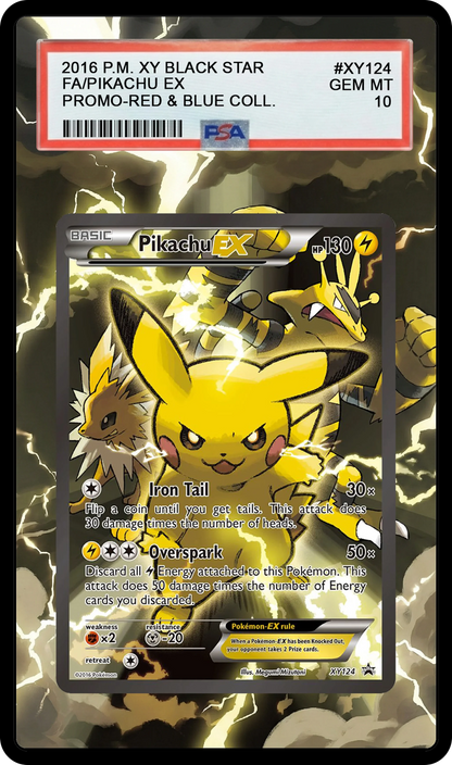 Pikachu EX - XY124 Promo Custom Extended Aura
