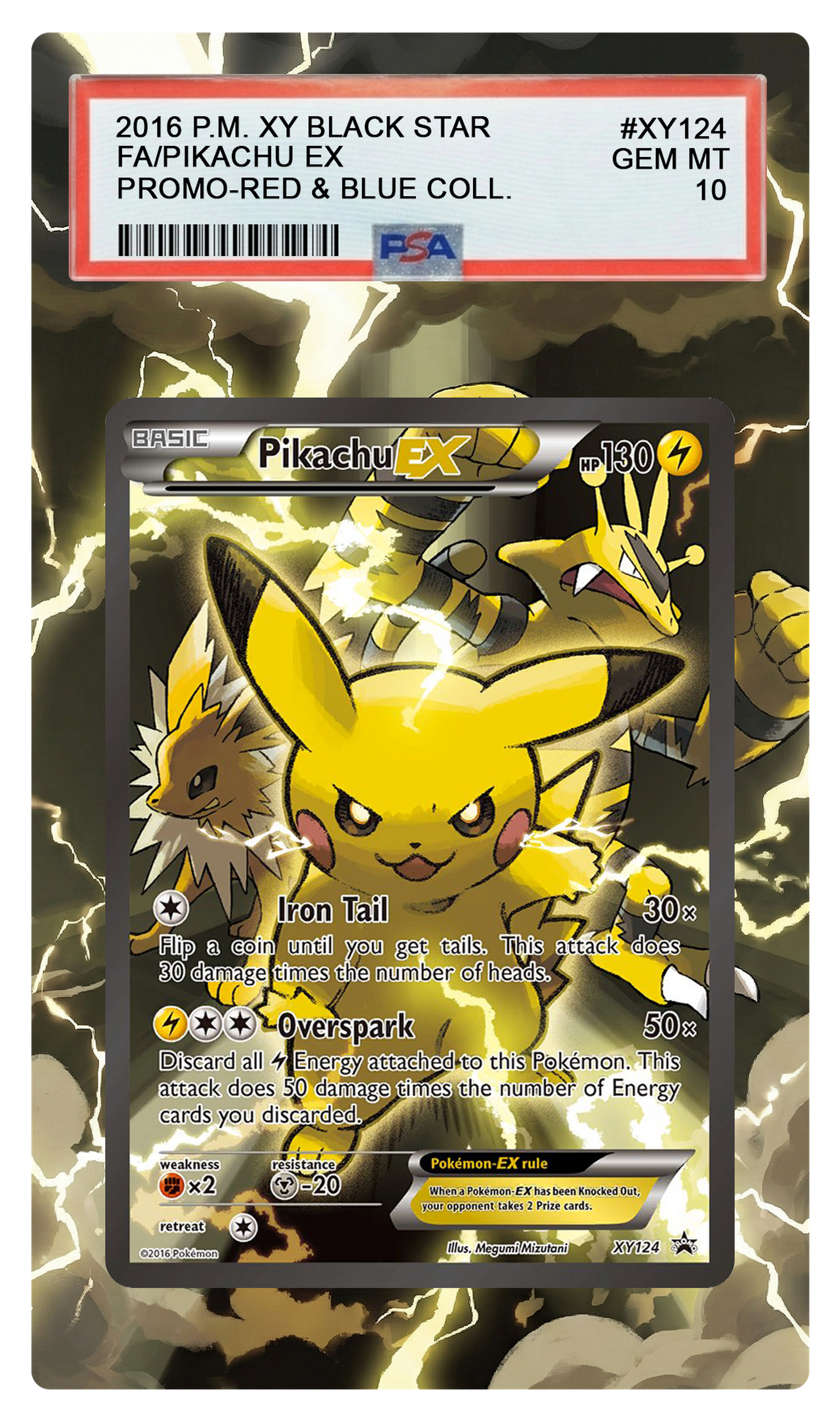 Pikachu EX - XY124 Promo Custom Extended Aura
