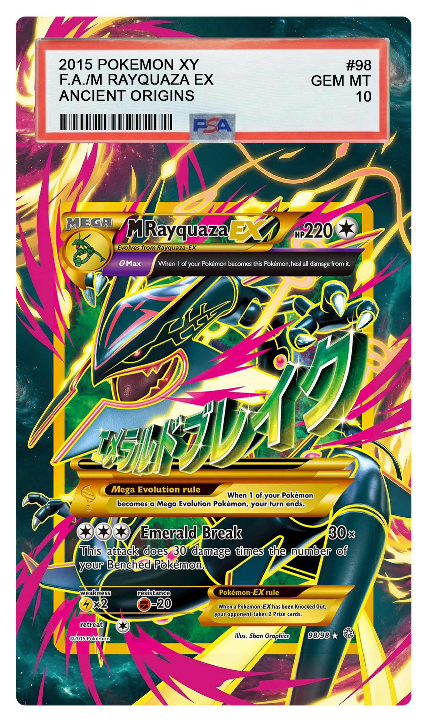 M Rayquaza EX #98 - 98 AOR Custom Extended Aura