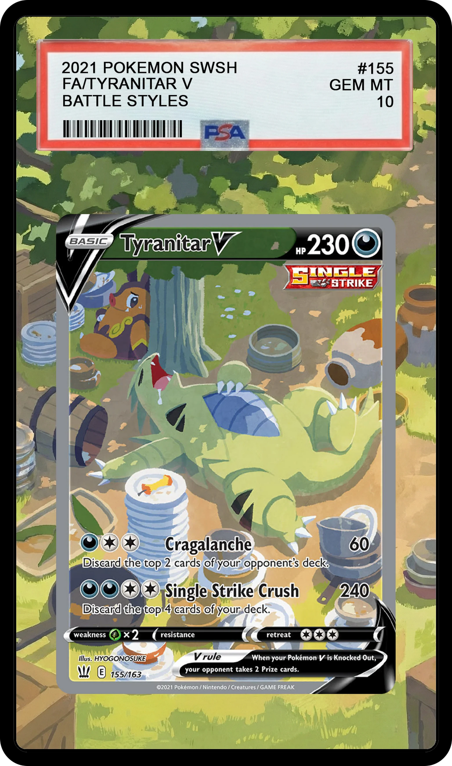 Tyranitar V - 155 BST Custom Extended Aura