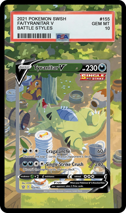 Tyranitar V - 155 BST Custom Extended Aura