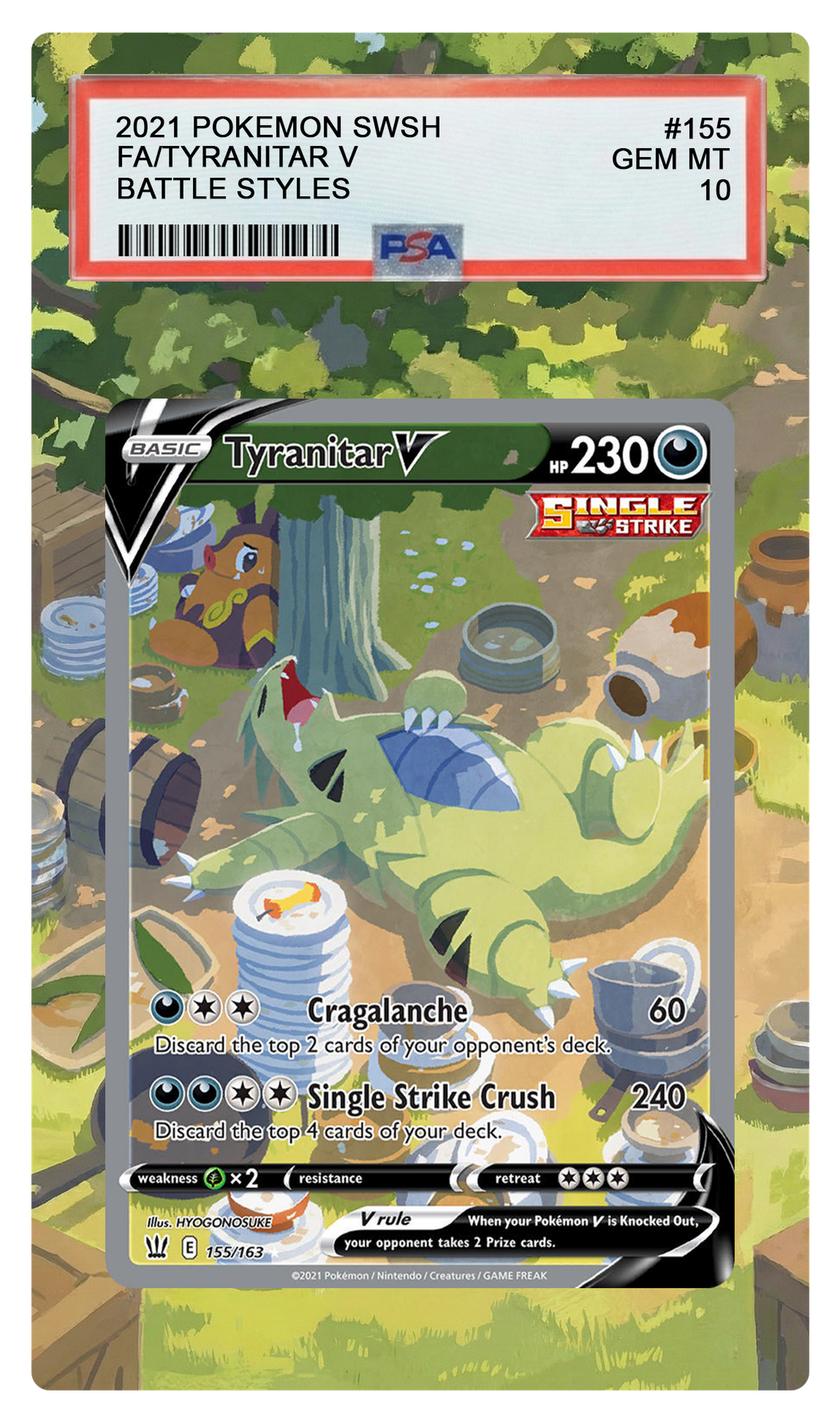 Tyranitar V - 155 BST Custom Extended Aura