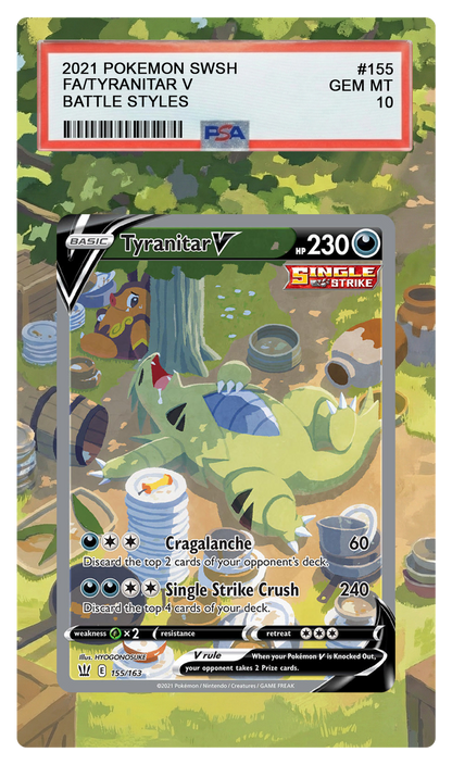 Tyranitar V - 155 BST Custom Extended Aura