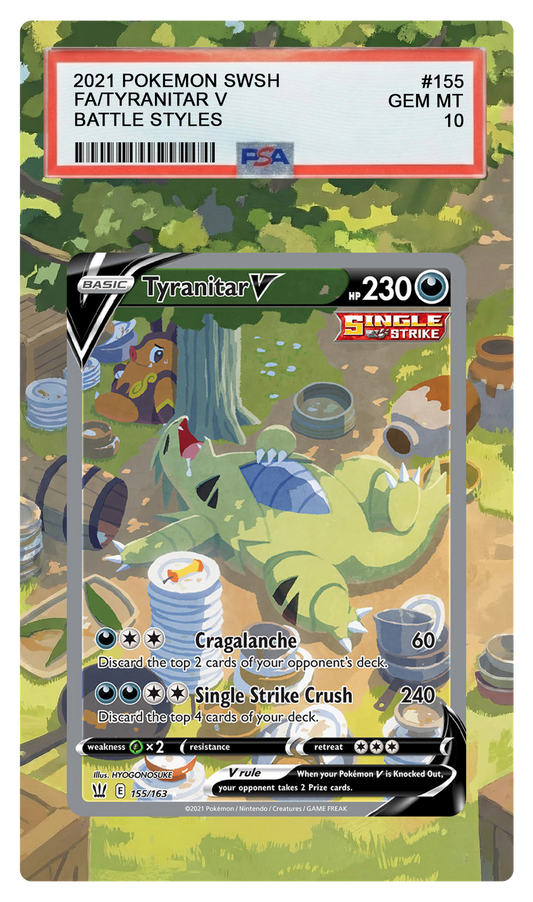 Tyranitar V - 155 BST Custom Extended Aura