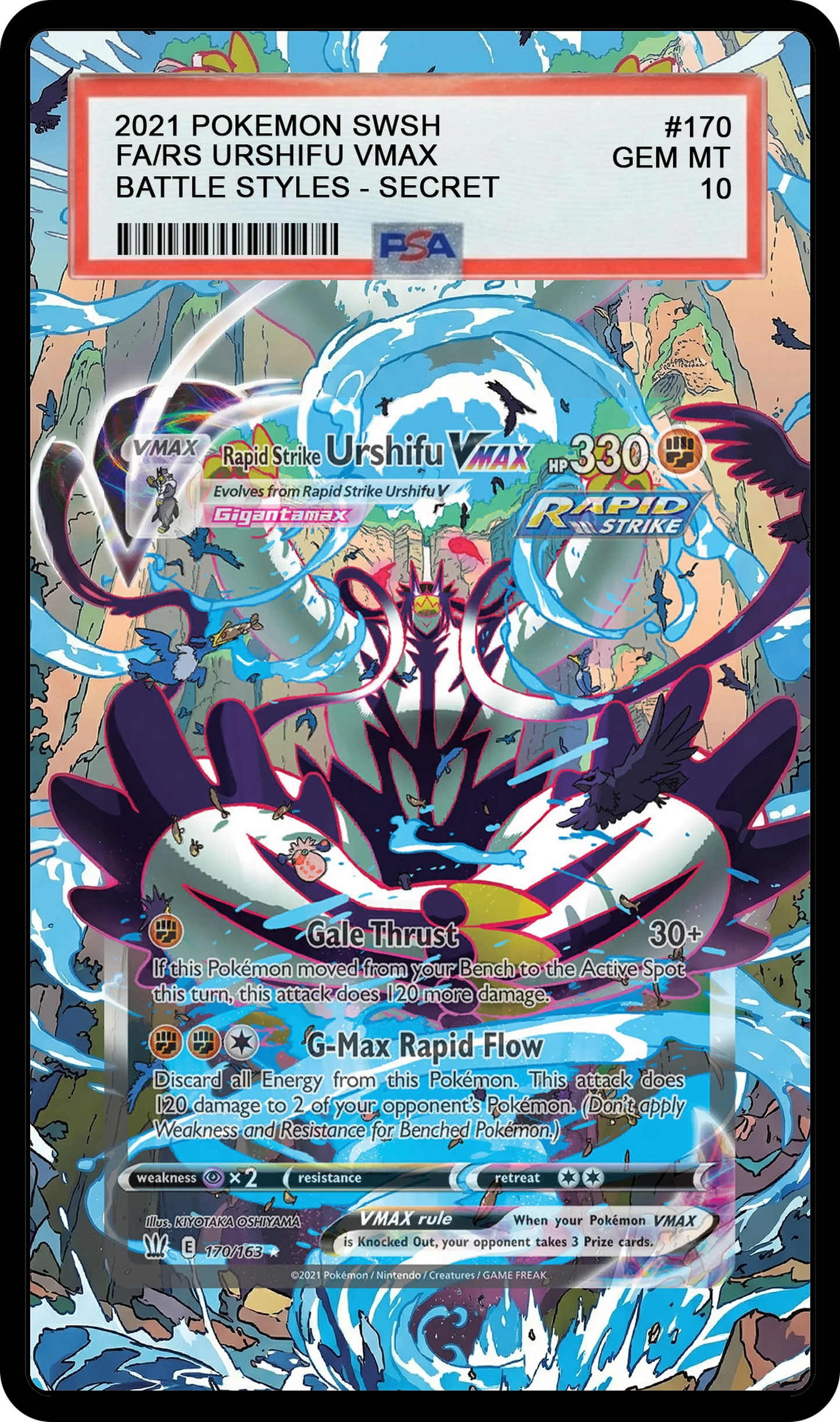 Rapid Strike Urshifu VMAX - 170 BST Custom Extended Aura