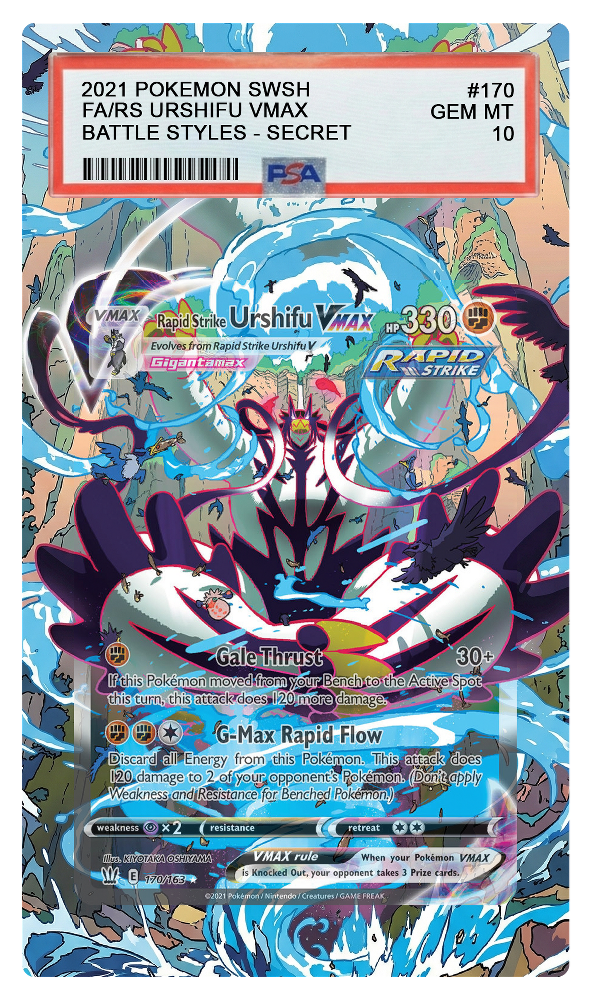 Rapid Strike Urshifu VMAX - 170 BST Custom Extended Aura