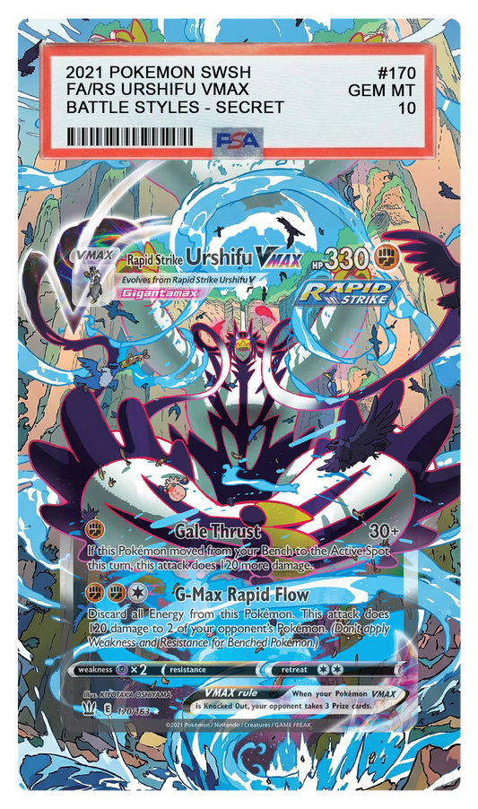 Rapid Strike Urshifu VMAX - 170 BST Custom Extended Aura