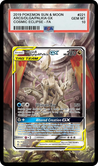 Arceus & Dialga & Palkia GX - 221 CEC Custom Extended Aura