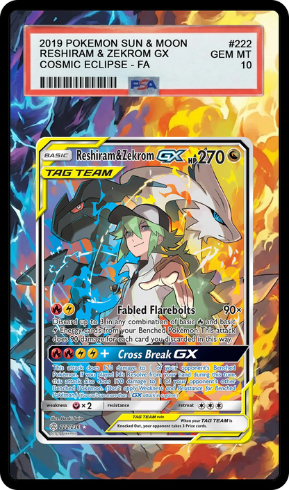 Reshiram & Zekrom GX - 222 CEC Custom Extended Aura