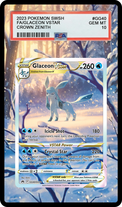 Glaceon VSTAR - GG40 CRZ Custom Extended Aura