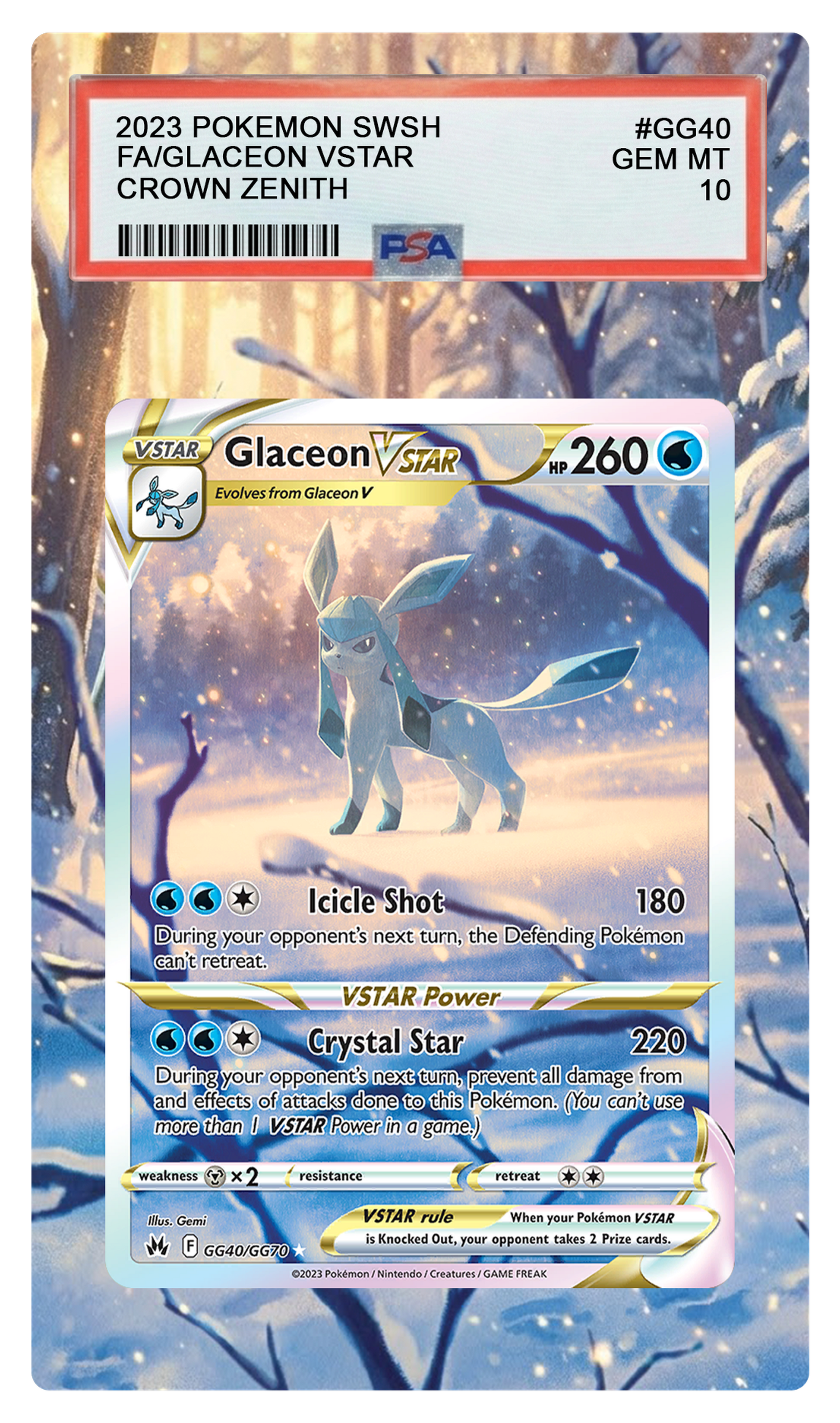 Glaceon VSTAR - GG40 CRZ Custom Extended Aura