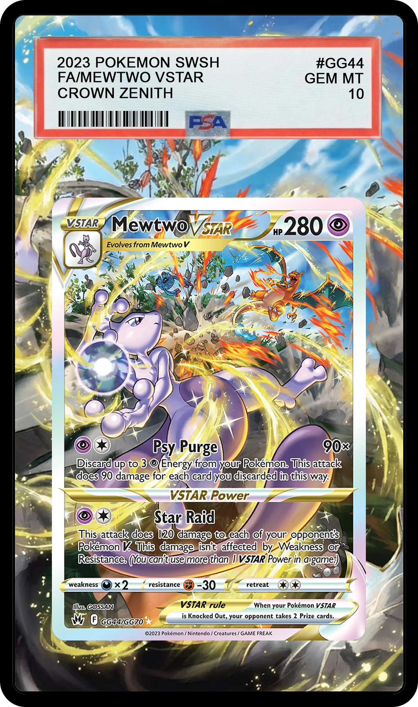 Mewtwo VSTAR - GG44 CRZ Custom Extended Aura