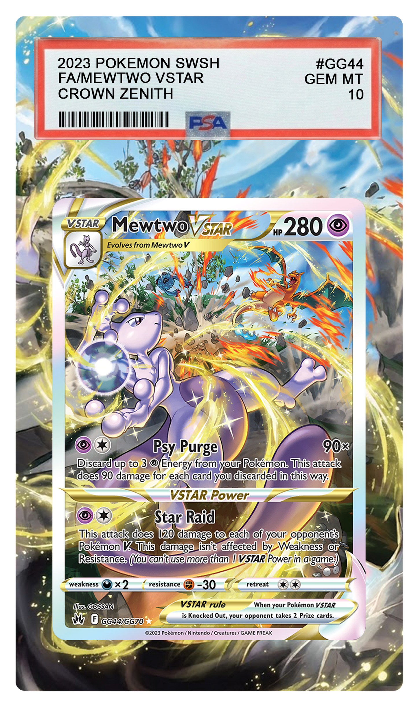 Mewtwo VSTAR - GG44 CRZ Custom Extended Aura