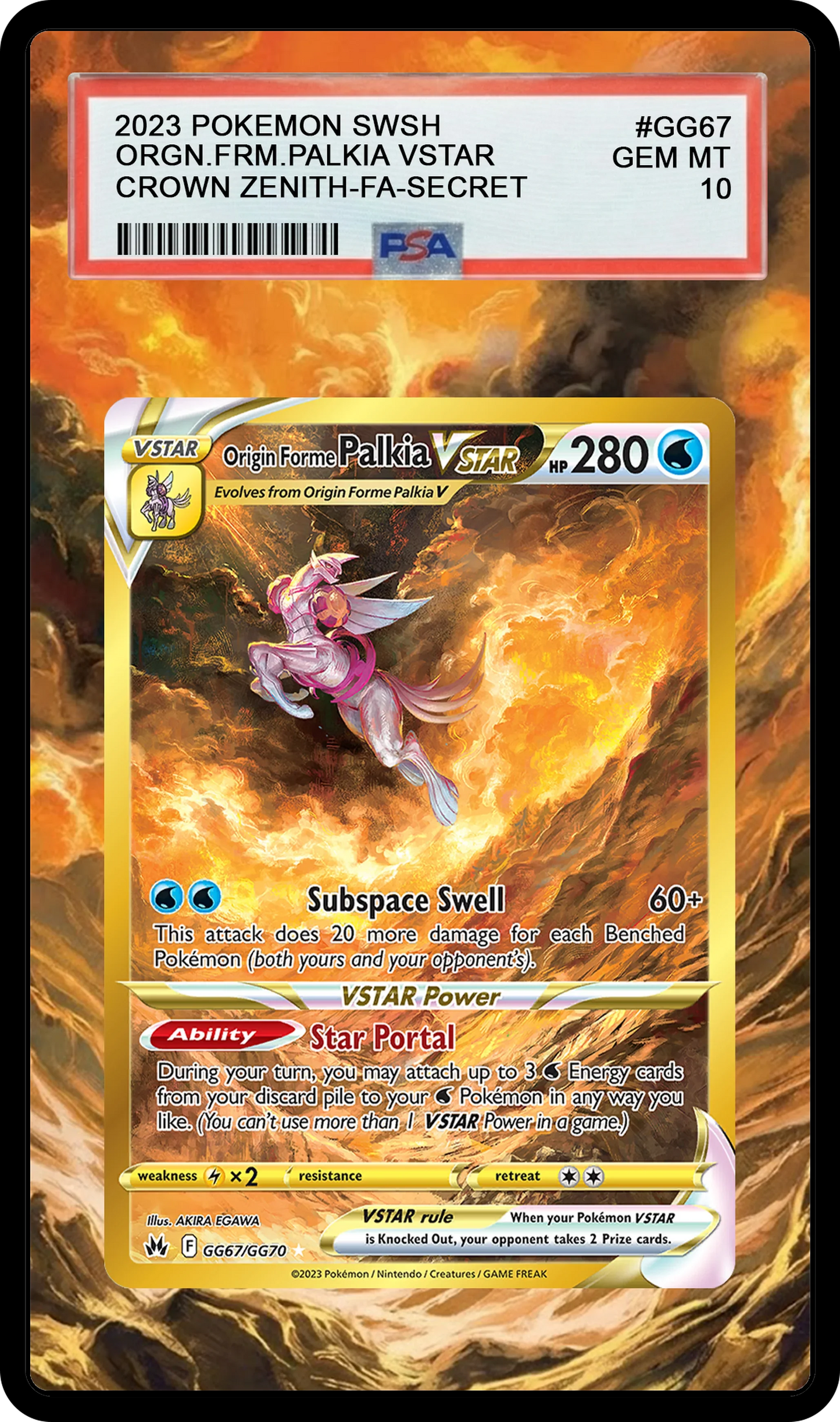 Origin Forme Palkia VSTAR - GG67 CRZ Custom Extended Aura