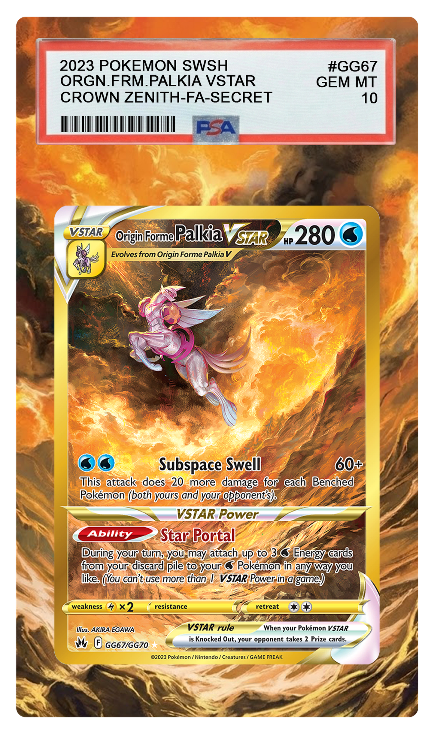 Origin Forme Palkia VSTAR - GG67 CRZ Custom Extended Aura