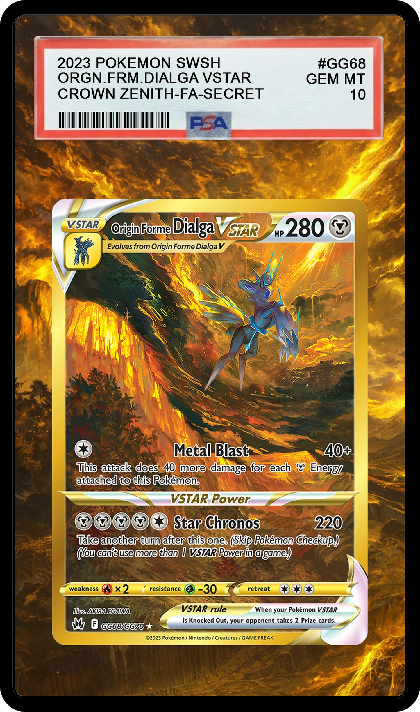 Origin Forme Dialga VSTAR - GG68 CRZ Custom Extended Aura