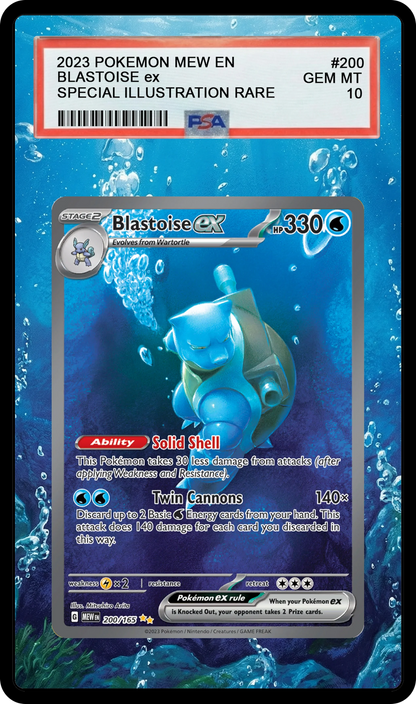 Blastoise ex - 200 MEW Custom Extended Aura