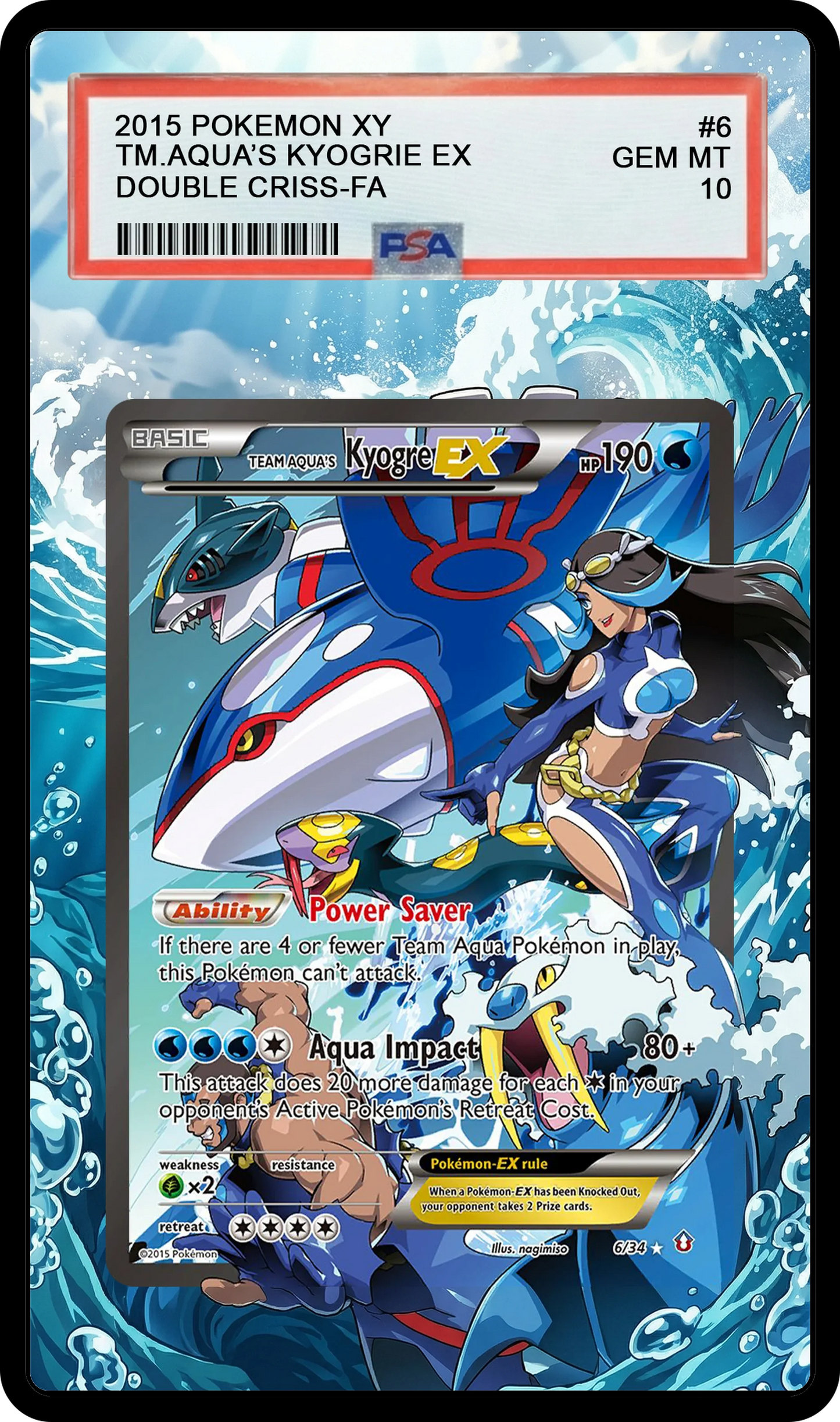 Team Aqua's Kyogre EX - 6 DCR Custom Extended Aura