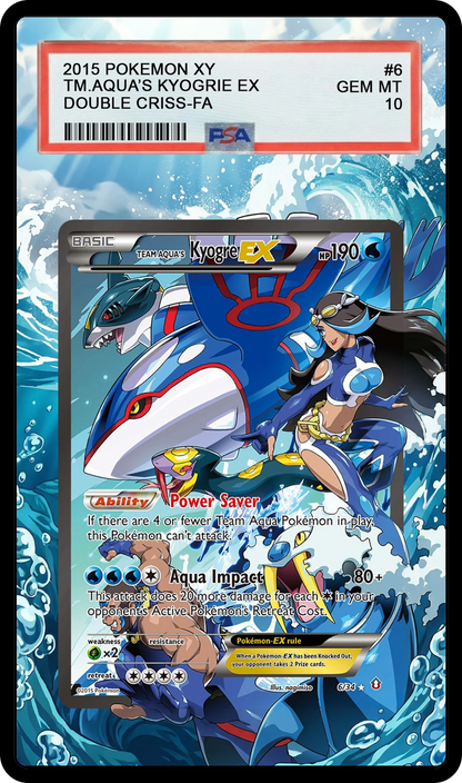 Team Aqua's Kyogre EX - 6 DCR Custom Extended Aura