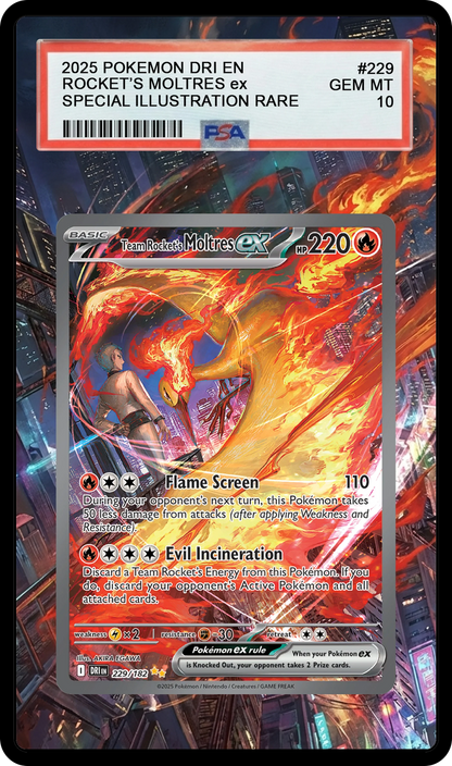 Team Rocket's Moltres ex - 229 DRI Custom Extended Aura