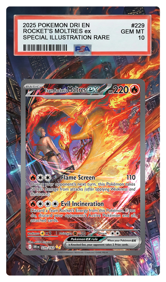 Team Rocket's Moltres ex - 229 DRI Custom Extended Aura