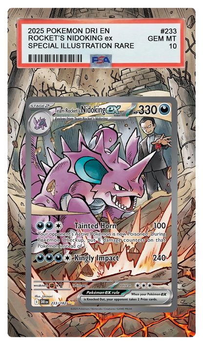 Team Rocket's Nidoking ex - 233 DRI Custom Extended Aura