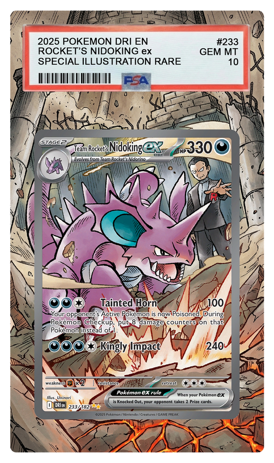 Team Rocket's Nidoking ex - 233 DRI Custom Extended Aura