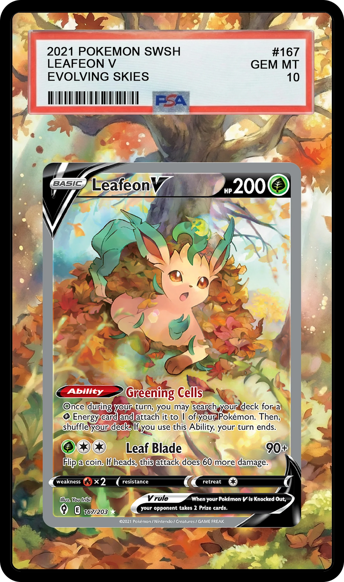 Leafeon V - 167 EVS Custom Extended Aura