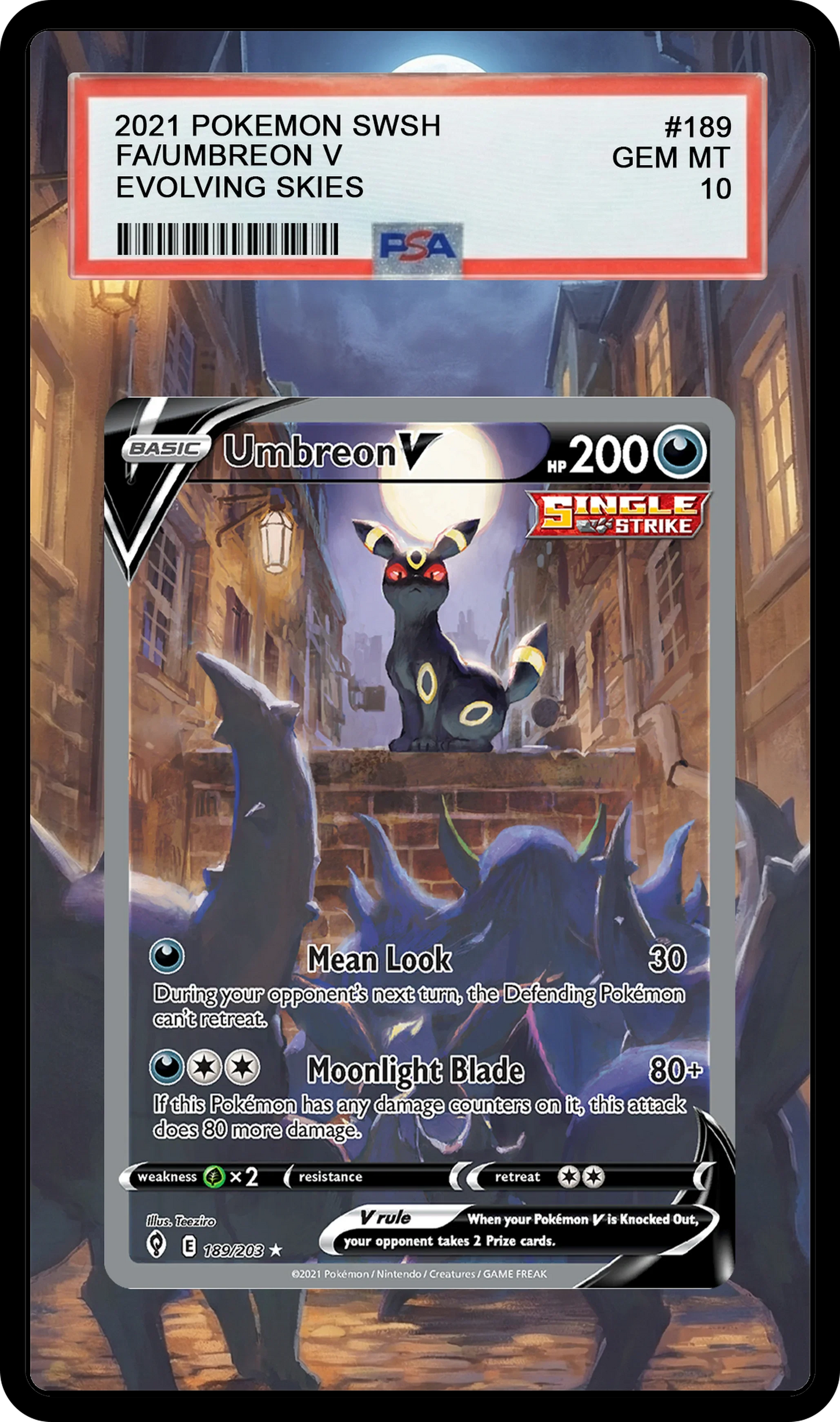 Umbreon V - 189 EVS Custom Extended Aura