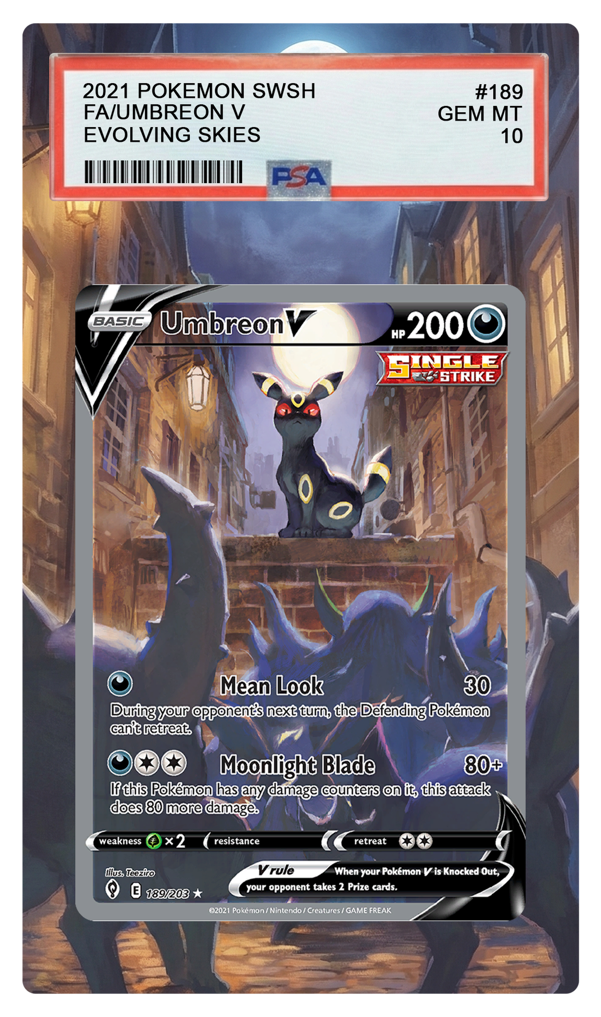 Umbreon V - 189 EVS Custom Extended Aura