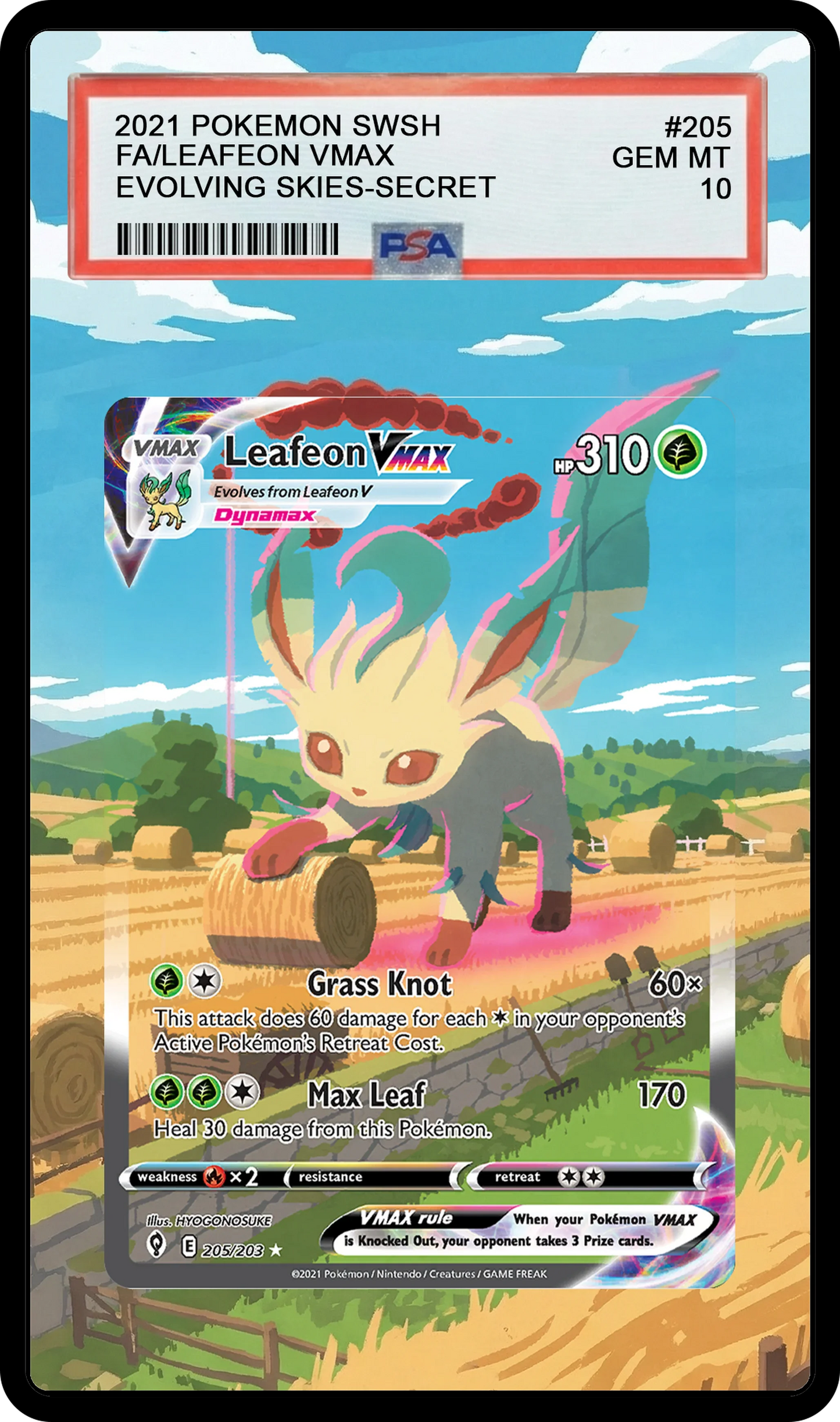 Leafeon VMAX - 205 EVS Custom Extended Aura