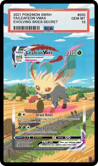 Leafeon VMAX - 205 EVS Custom Extended Aura