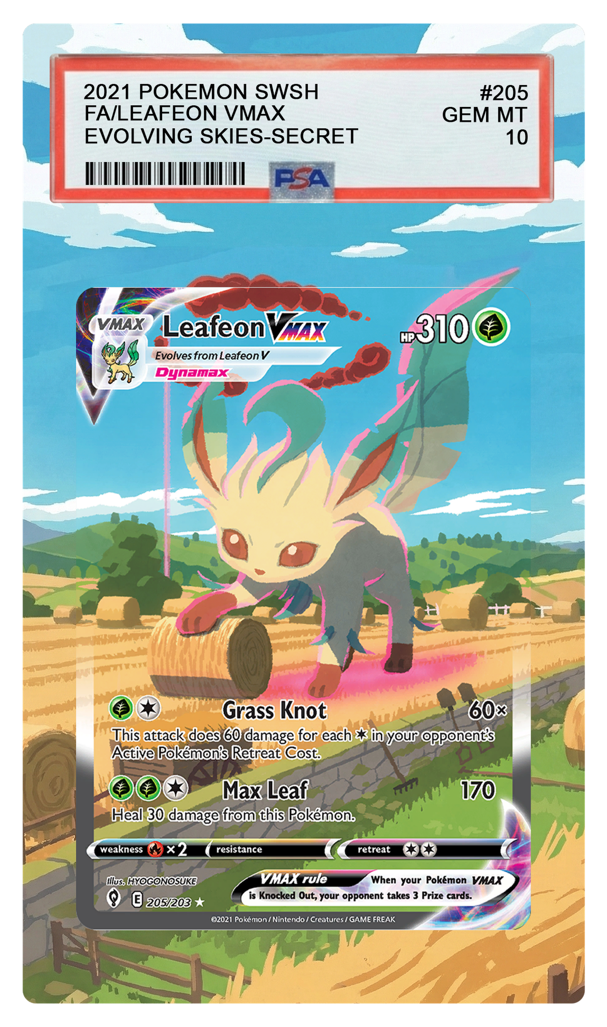 Leafeon VMAX - 205 EVS Custom Extended Aura