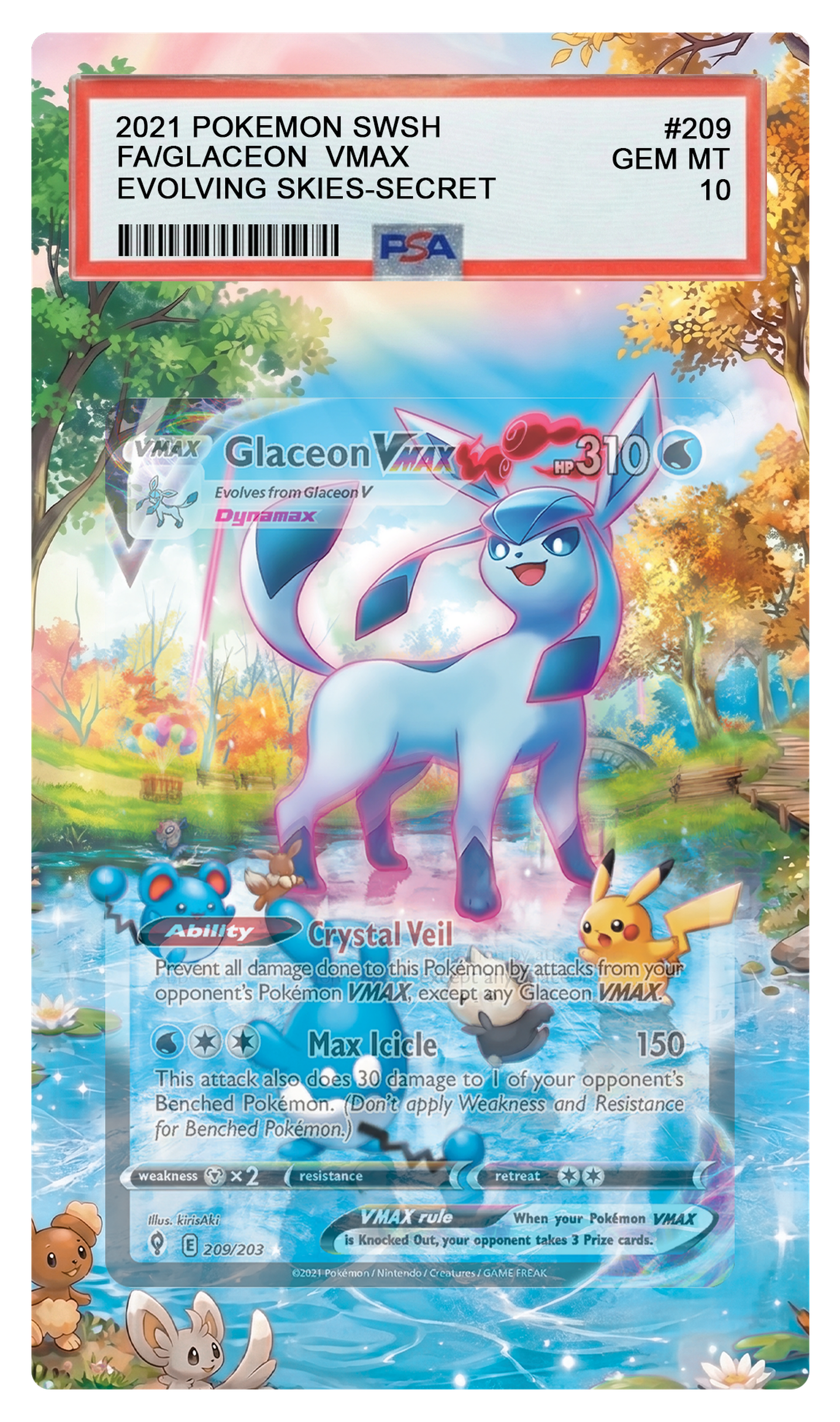 Glaceon VMAX - 209 EVS Custom Extended Aura